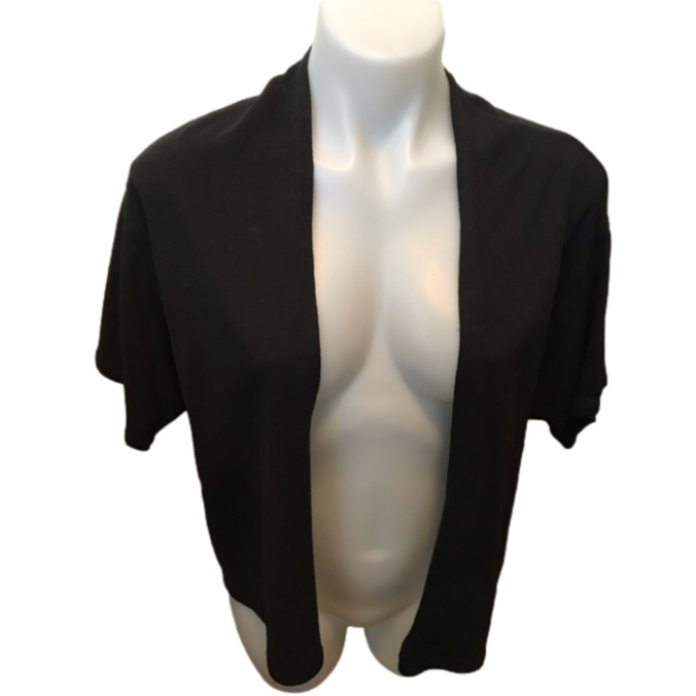 NEW Gilmour Hemp Cotton Black Short Sleeve Cardigan Bolero